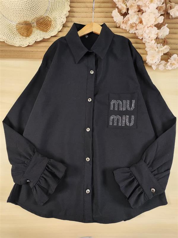 شومیز مانتویی جیب miu