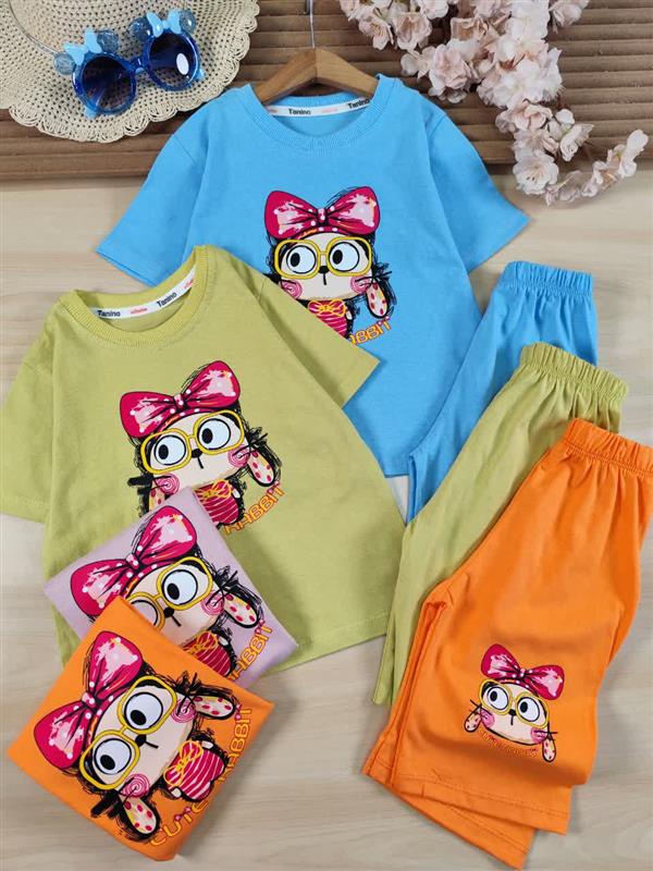 تیشرت شلوارک عینکی cute rabbit