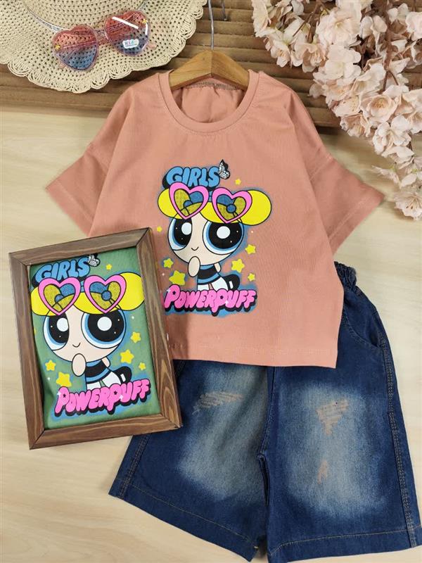تیشرت شلوارک power puff