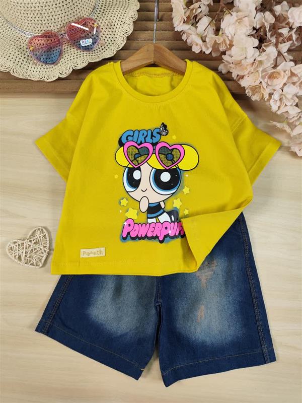 تیشرت شلوارک power puff