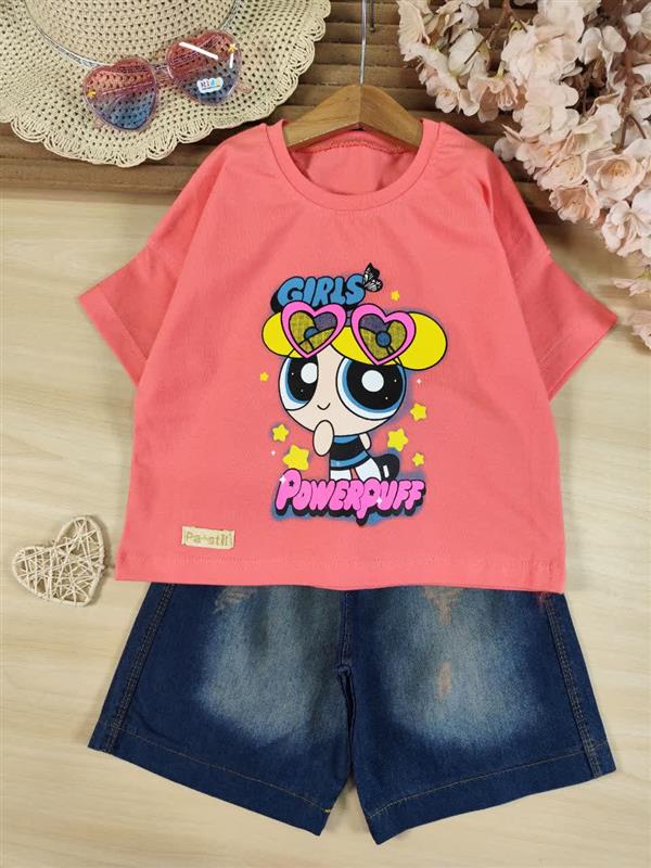 تیشرت شلوارک power puff
