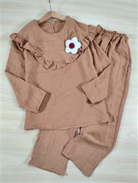 تکسایز بلوز شلوار گل سفید 