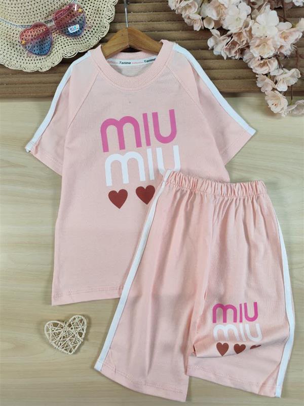 تیشرت شلوارک miu پاستیلی 