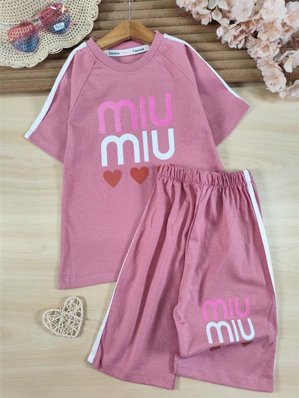 تیشرت شلوارک miu پاستیلی 