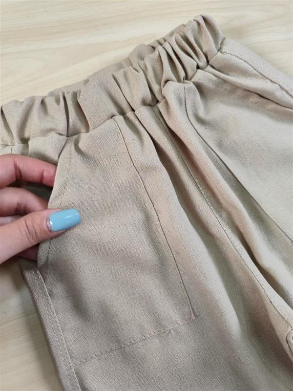 تیشرت شلوارک سه گل بافتنی