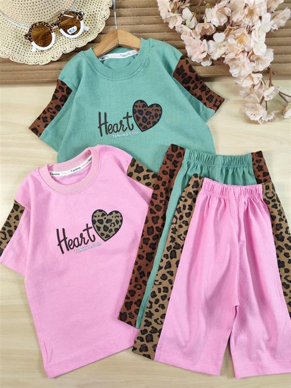 تیشرت شلوارک heart پلنگی