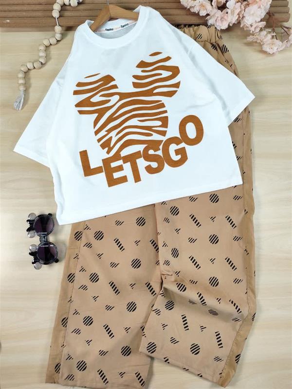 کراپ شلوار میکی lets go