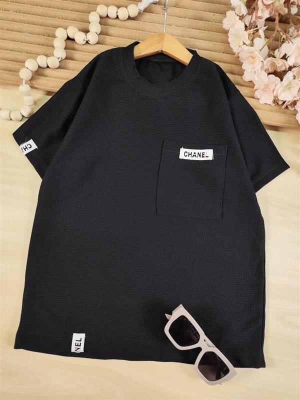 تیشرت تک مشکی مارک chanel