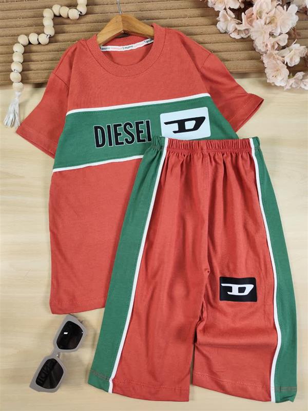 تیشرت شلوارک Diesel تیکه رنگی 