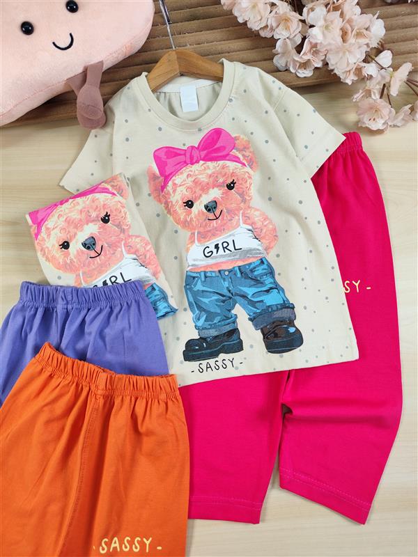 تیشرت شلوارک teddy girl 