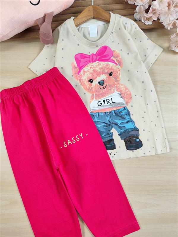 تیشرت شلوارک teddy girl 