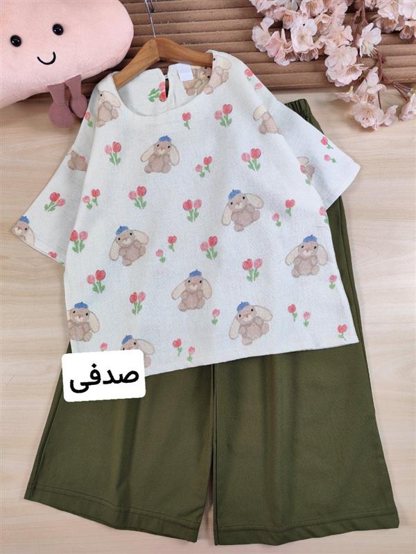 کراپ شلوارک خرگوش کلاه آبی 