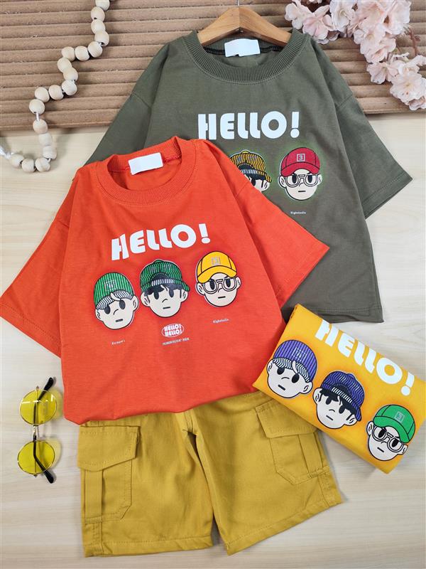 تیشرت شلوارک hello boys