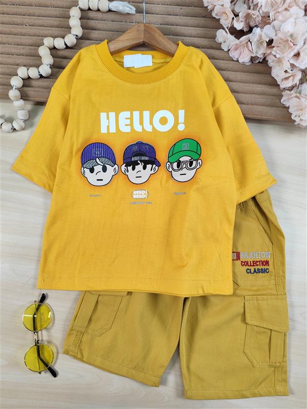 تیشرت شلوارک hello boys