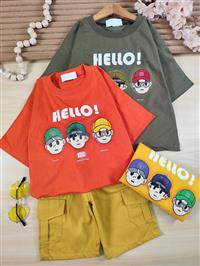تیشرت شلوارک hello boys