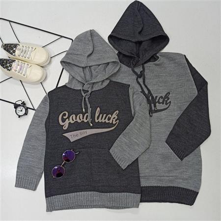 هودی بافت پسرانه good luck