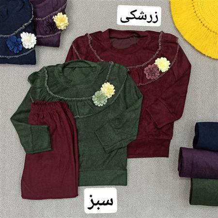 بلوز شلوار مخمل دو گل