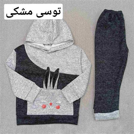 هودی شلوار آنغوره دو رنگ جیب خرگوشی