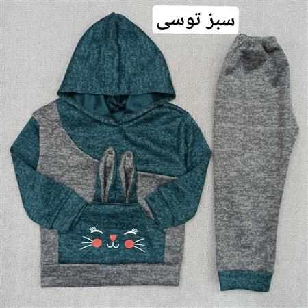 هودی شلوار آنغوره دو رنگ جیب خرگوشی