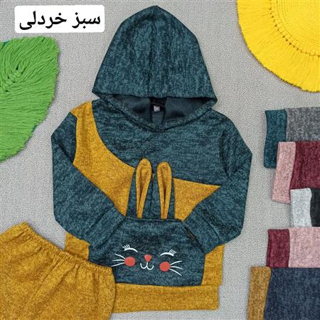 هودی شلوار آنغوره دو رنگ جیب خرگوشی
