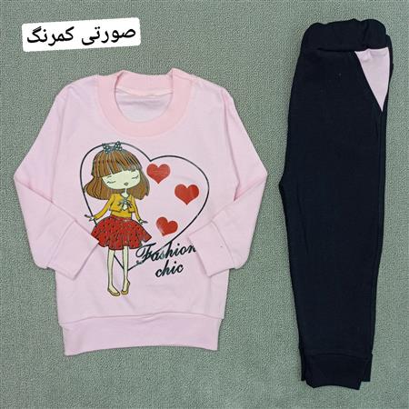 بلوز شلوار دخترک سه قلب