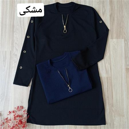 تونیک آستین پانچ یقه زیپی زنانه