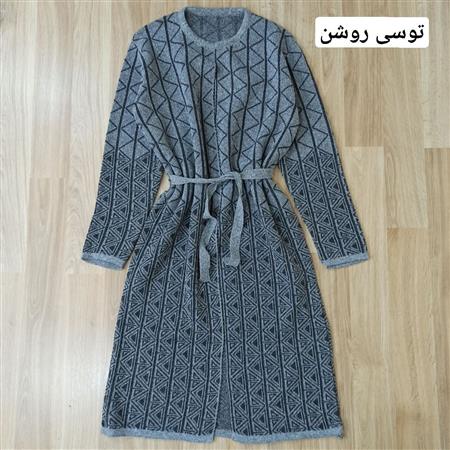 بافت جلو باز زنانه طرح مثلث