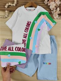 تیشرت شلوارک رنگین کمان colors