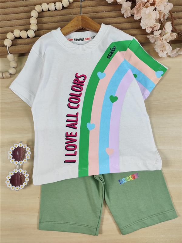 تیشرت شلوارک رنگین کمان colors