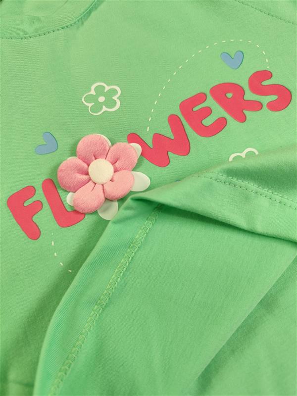 کراپ شلوارک flowers قلب آبی