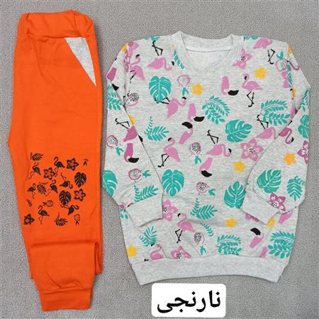 بلوز شلوار گل و فلامینگو