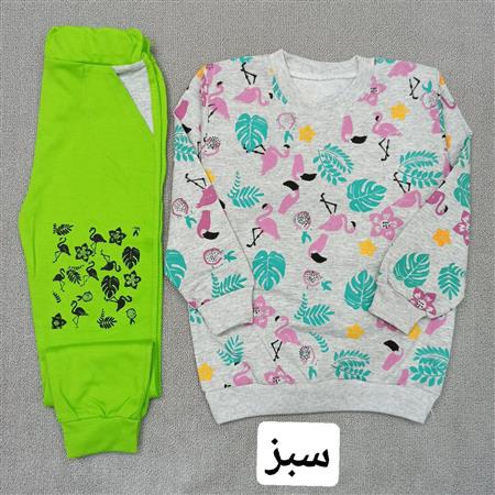 بلوز شلوار گل و فلامینگو