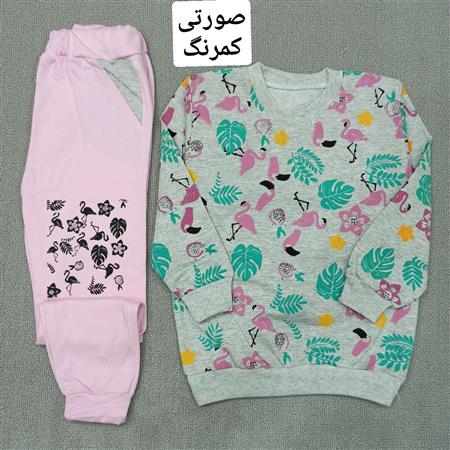 بلوز شلوار گل و فلامینگو