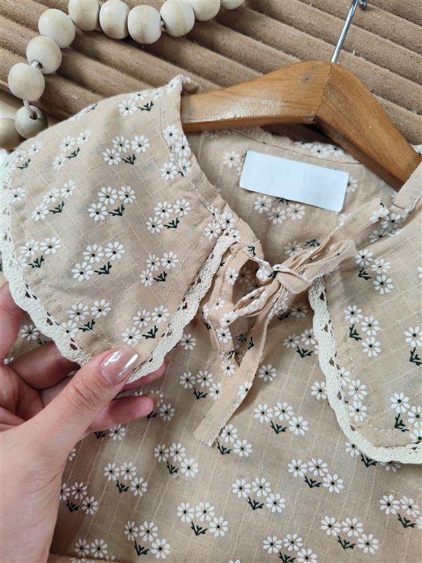 شومیز شلوار گل سفید حنا