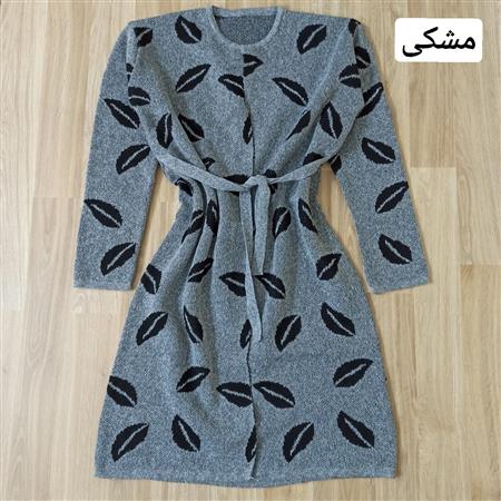 بافت جلو باز زنانه طرح برگ