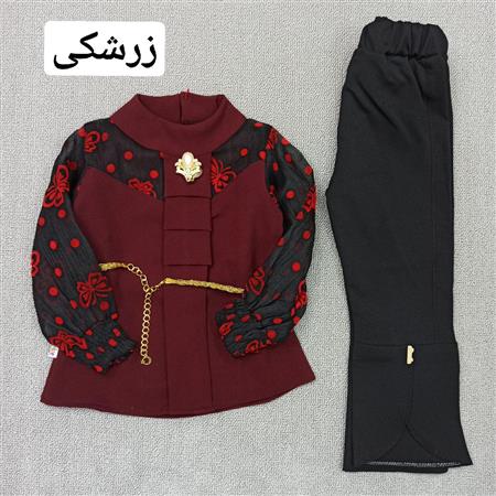 بلوز شلوار آستین حریر پروانه