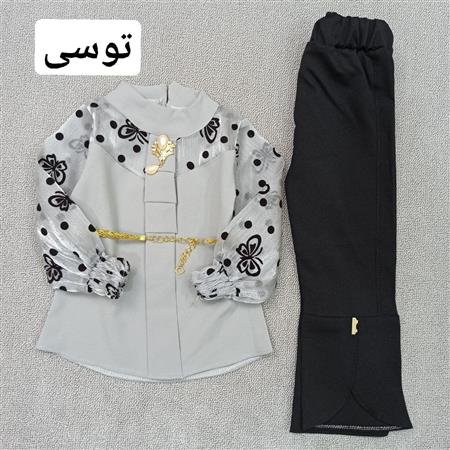 بلوز شلوار آستین حریر پروانه