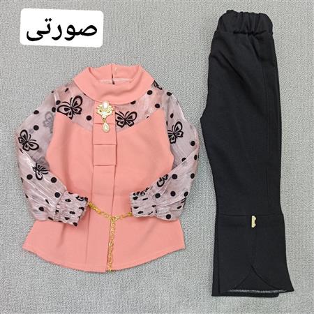 بلوز شلوار آستین حریر پروانه
