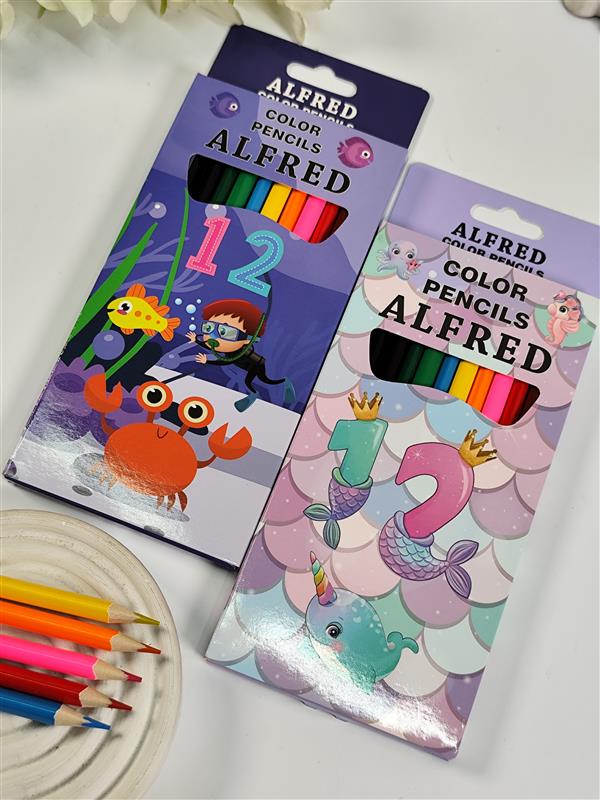 مداد رنگی ۱۲ رنگ alfred