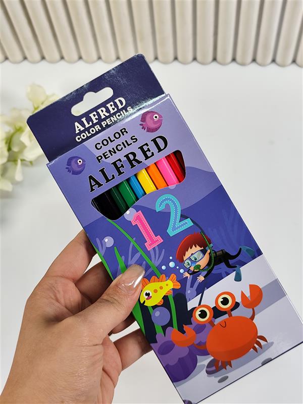 مداد رنگی ۱۲ رنگ alfred