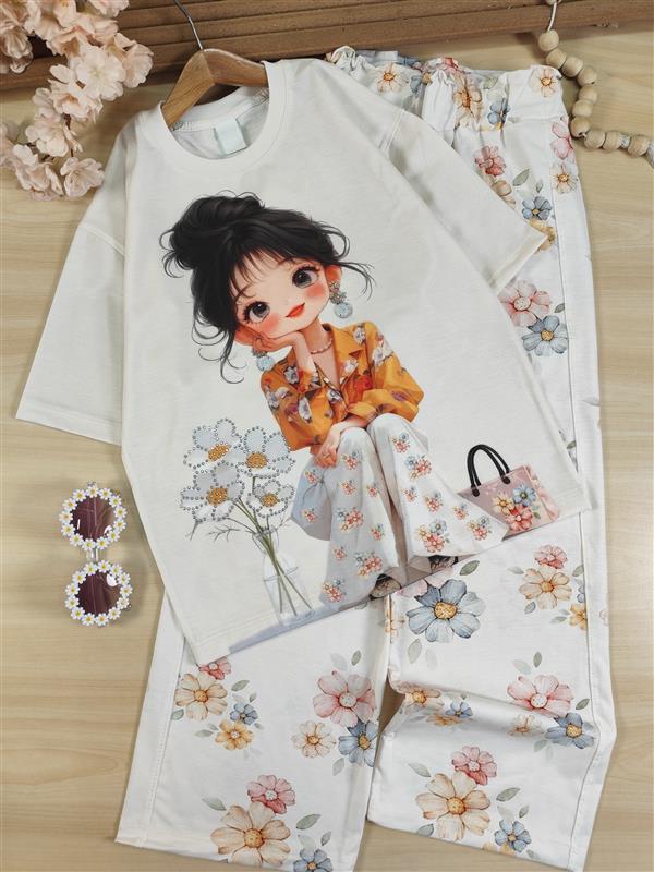 تیشرت شلوار گوشواره برجسته