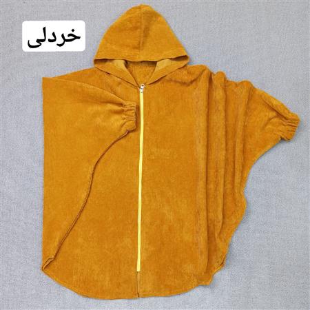 شنل کلاهدار مخمل کبریتی