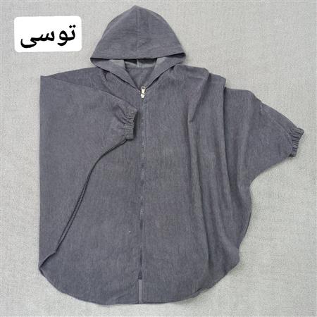 شنل کلاهدار مخمل کبریتی