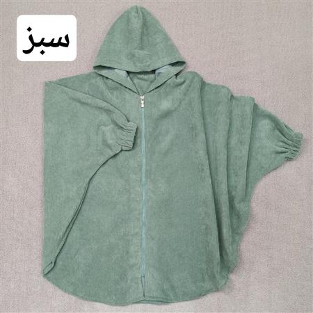 شنل کلاهدار مخمل کبریتی