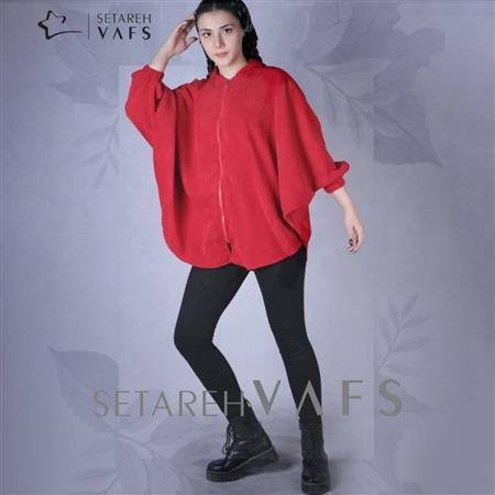 شنل کلاهدار مخمل کبریتی