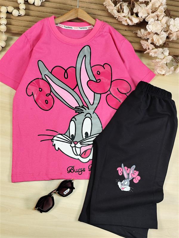تیشرت شلوارک pink bugs