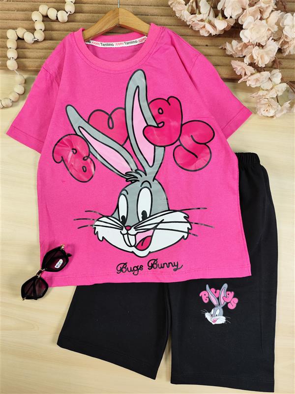 تیشرت شلوارک pink bugs