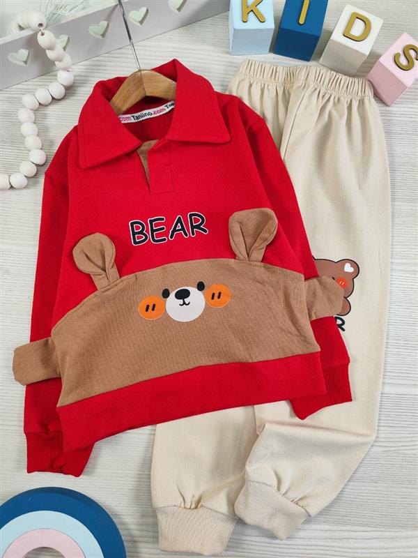 بلوز شلوار یقه دار Bear  - تصویر 3