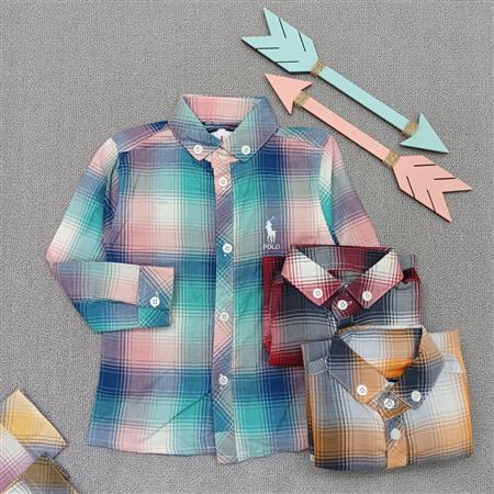 پیراهن چهارخونه ریز Polo سایز بزرگ