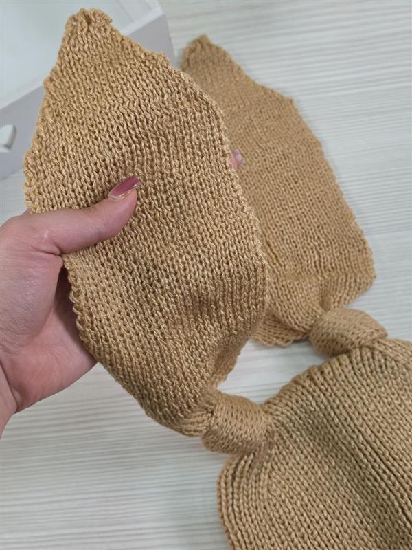 کلاه و رینگ طرح خرگوش گوش بافت - تصویر 7